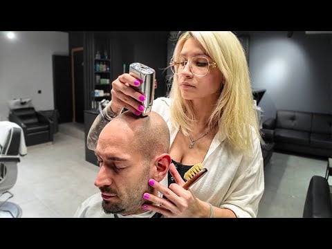 Gentle Touch Head & Beard SHAVE for ASMR Relief – Krakow 🇵🇱