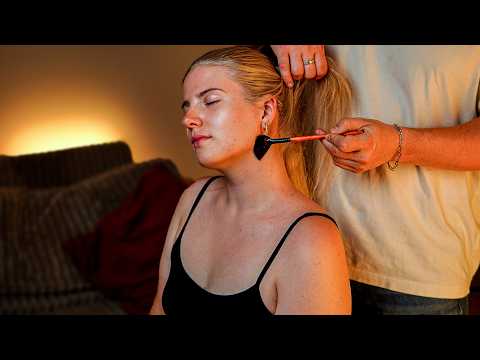 ASMR When You Feel Lonely 🤍 Comforting Skin Tracing & Hair Brushing (No Talking)