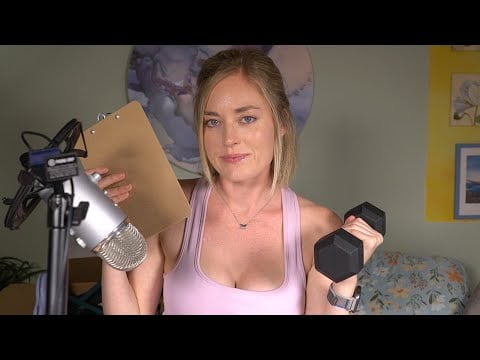 ASMR Gentle Trainer Intake Roleplay ✍️🥗🏋️‍♀️(Full Assessment) 35 Min