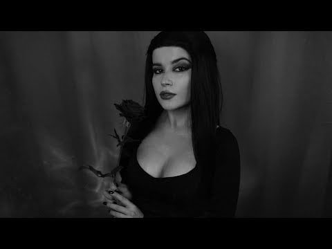 ASMR Morticia Addams will heal your soul 🌹 Halloween roleplay, energy cleansing, soft voice, echo 🖤