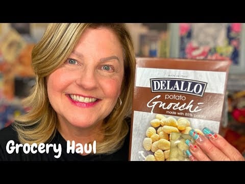 ASMR | Tingly Grocery Haul Featuring Over 20 Items & New Sea-Inspired Long Nails 🍎🌭🥜