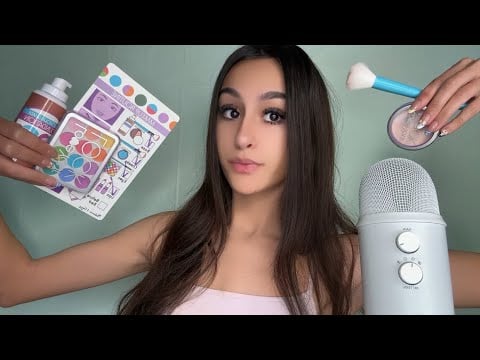 ASMR| Bestie does your PLASTIC/FELT makeup😳
