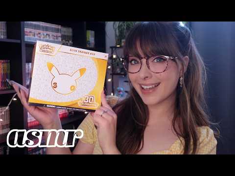 ASMR 🎉 30th Anniversary ETB | Pokemon Card Box Opening to Relax You ✦  Whispers, Tapping & Crinkles