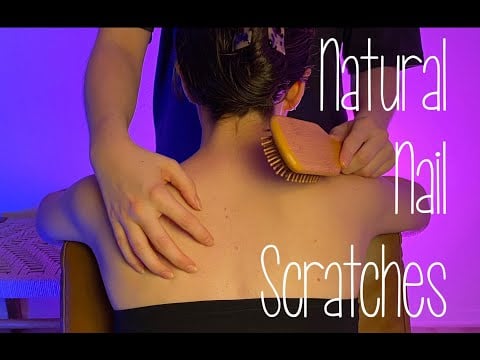 ASMR Soothing Nape of the Neck and Back Scratching, Tracing, Sleep Aid, Real Person (No Talking)