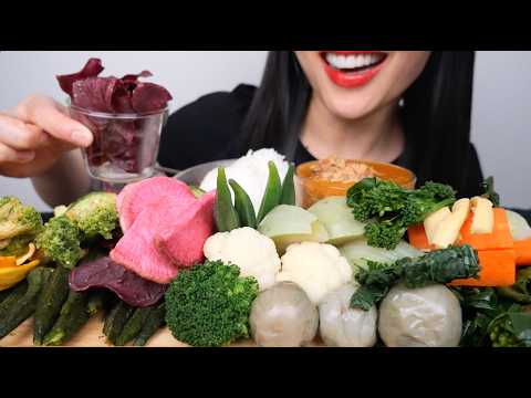 VEGGIE PLATTER MIX CRUNCHY FRUITS AND VEGGIES CHIPS (ASMR EATING SOUNDS) NO TALKING | SAS-ASMR