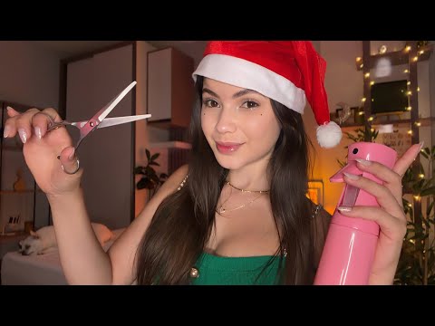 ASMR | Te Preparando para a Noite de Natal 🎄🙋‍♀️ [atendimento particular]