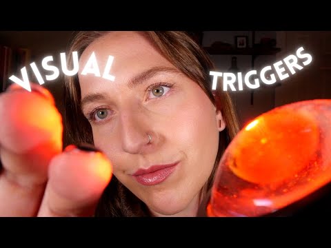 ASMR visual triggers for IMMEDIATE sleep 😴 lights, hand movements, plucking, brushing 🌙