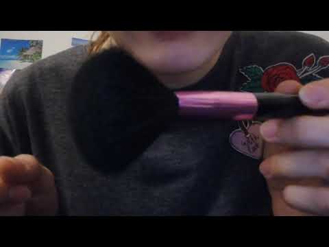 ASMR BRUSHING, HANDS (talking about some stuff)