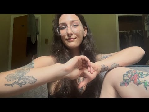 tattoo tour and tracing lofi asmr (tracing, skin sounds, soft spoken yapping)
