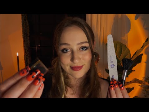 asmr doing your halloween nails 🎃 👻