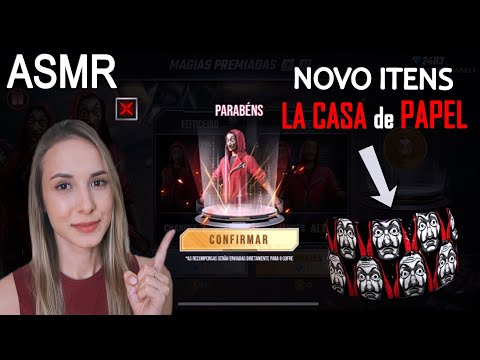 ASMR FREE FIRE 🔥 PEGANDO AS NOVAS SKINS DA LA CASA DE PAPEL 👺 QUANTOS DIMAS GASTEI?