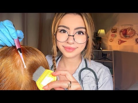 ASMR Examen Cuir Chevelu ❤  ASMR School Nurse Lice Check, RP Infirmière Scolaire
