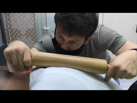 ASMR BARBER SPECIAL MASSAGE + NECK CRACK + head, back, ear, face, neck, rolling pin, sleep massage