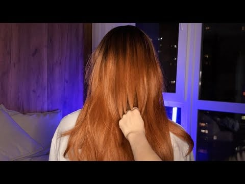 ASMR Long Hair Brushing & Braiding 🧡 Relaxing Hair Play (No Talking)