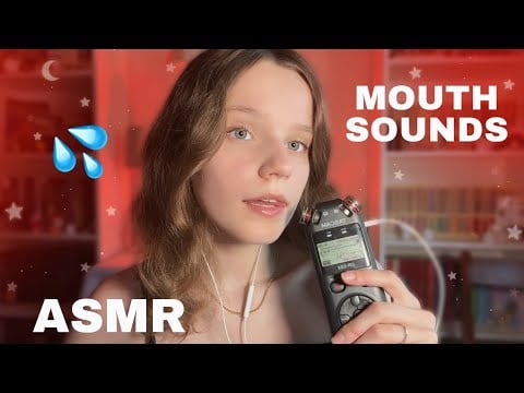 ASMR for WET MOUTH SOUNDS lovers 🩷 tascam kisses, tongue sounds