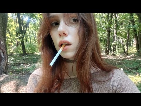 АСМР Курю после тяжелого дня 🚬 Girl smoking a cigarette