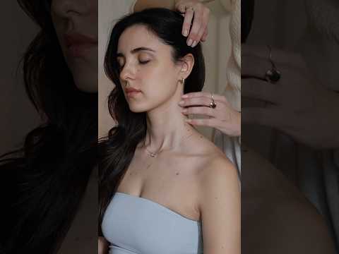 ASMR soft & slow scratches 🩵 #asmr #asmrsounds #asmrhairplay