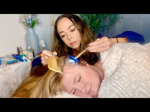 ASMR Scalp Check | Intense Lice Comb Tingles, Sensory Tests, Medical Hair Brushing , Measuring Tape