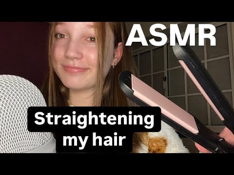 Straightening my hair | ASMR [Matteo Custom Video]