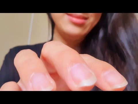 ASMR Camera Lens Tapping 🧡 face touching, rhythmic, mic scratching, nail on nail, close to the mic