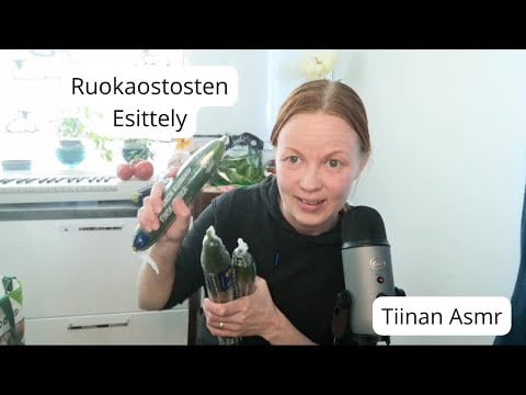 Asmr Suomi - Ruokaostosten esittely! 🥒Kuiskutellen 🤫