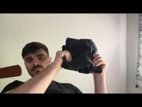 ASMR Using Your Face to Fold My Laundry | Camera Touching 