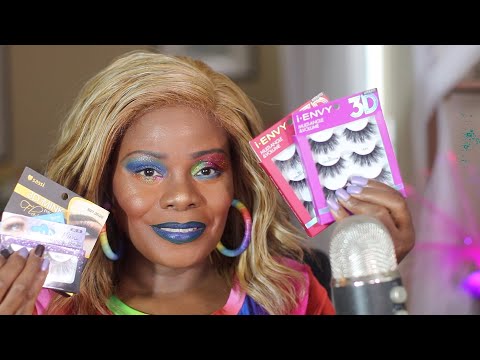 BEAUTY SUPPLY EYELASHES ASMR TRY ON HAUL