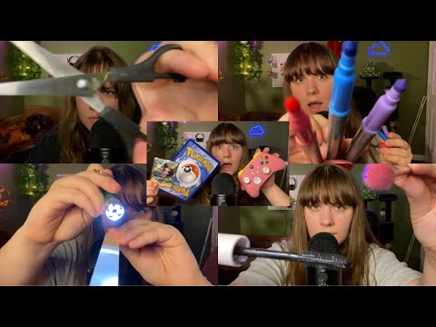 ASMR Fast 5 Minute Roleplay Compilation (cranial, drawing you, haircut, makeup, game store)