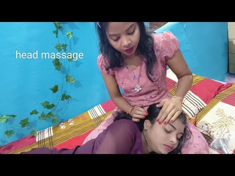 Asmr head massage to get relief from headache..😌😴