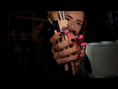 ASMR makeup and makeup brushes tour (2010 unintentional asmr)