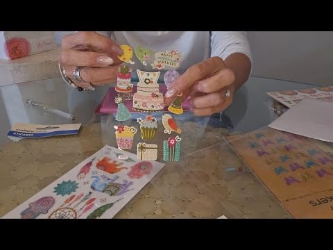 ASMR🧁🎁Birthday Present Wrapping & Card Creation. Soft Spoken x 2. 1 Full hour of Relaxation 🫠