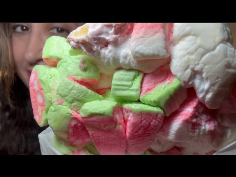 Frozen Marshmallows ASMR Eating Frozen Marshmallows #mukbang #eating #eatingshow #snacks #frozen