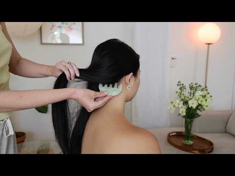 ASMR Tingly Hair Triggers & Scalp Stimulation Tools 💫 Jade Comb, Hair Brushing, Wood Comb (Whisper)
