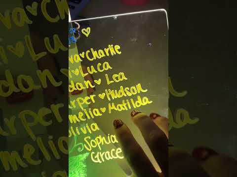Handwriting ASMR for satisfying tingles (whispers, writing your names, glass tapping)