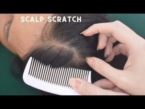 ASMR Relaxing Hair Sounds, Scalp Scratch On Real Person With Snoring, Breathing For Anxiety Relief