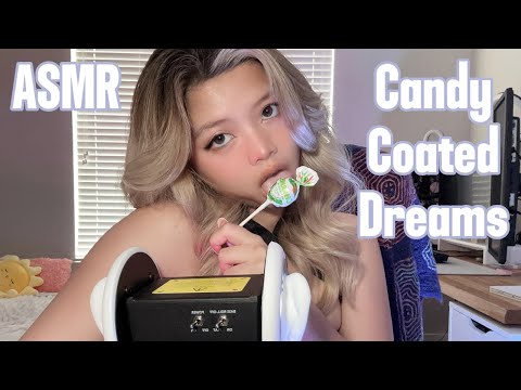 ASMR Candy Coated Dreams (Licking, Wet Mouth Sounds, Dry Mouth Sounds, Rambling)