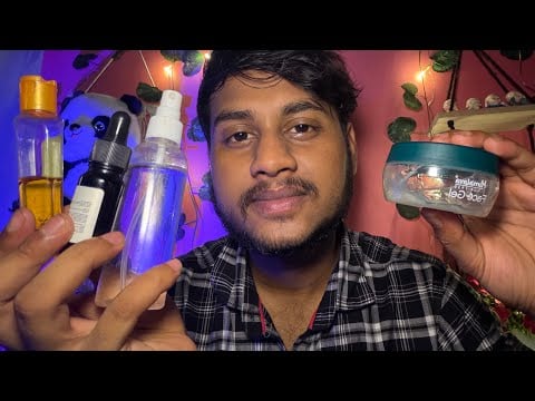 ASMR Face Lotion Massage & Skincare 💆‍♂️✨ Personal Attention for Deep Sleep 😴