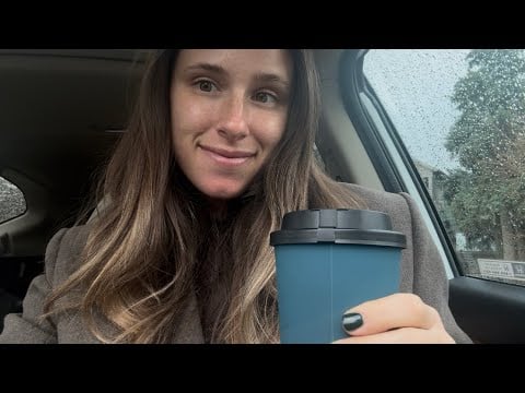 ASMR in my car in the rain ☔️😴 (lofi whispers and tingly tapping with personal attention)
