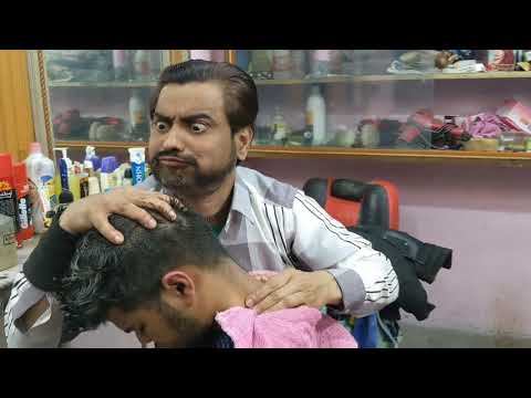 ASMR smooth and hard head and shoulder massage by biswajit barber