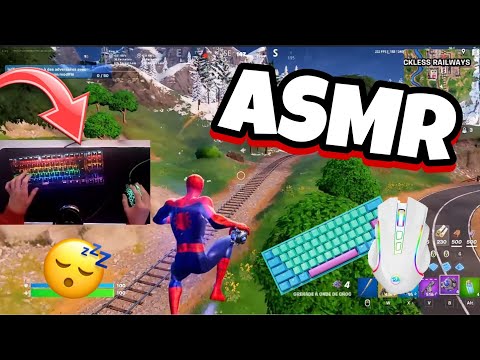 ASMR Français sur FORTNITE avec la HANDCAM😴 (bruits clavier souris et chuchotements proche du micro)