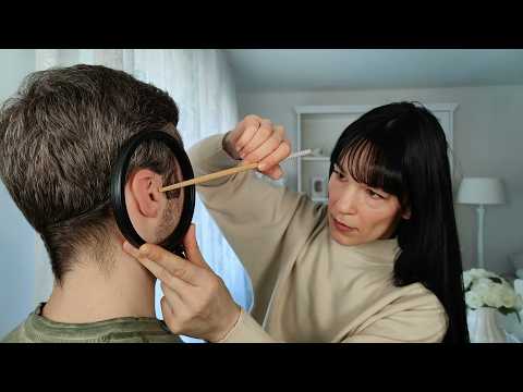 Weird But Calming Experiments On His Ear ASMR