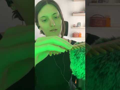 THIS or THAT? ASMR 💚 #asmr #asmrita #shorts #shortsvideo #brush