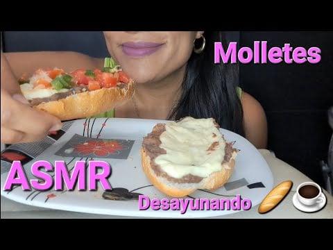 ASMR en Español| MOLLETES CON PICO DE 🐓 | Desayuno 🥖☕️| #asmr