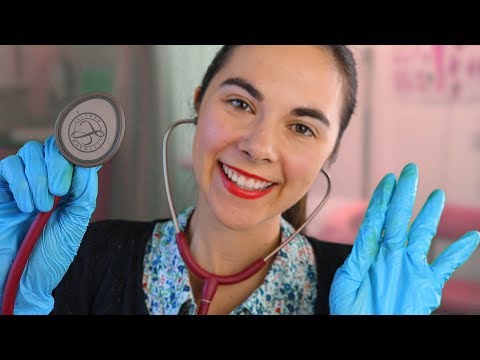 School Nurse Examination.. ASMR - Gloves - Lymph Nodes