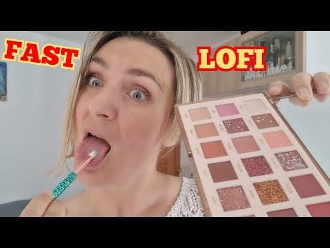 ASMR Fast Chaotic Spit Painting Makeup | Super LOFI Experience #asmr #relax #lofi