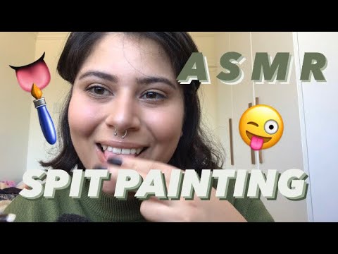 ASMR | SPIT PAINTING 👅🖌 | SONS DE BOCA INTENSOS