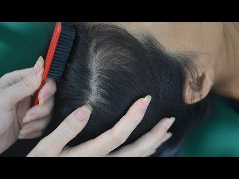 ASMR No Talking Hair Parting, Scalp Scratching Massage, Tingly Sounds For Relaxation