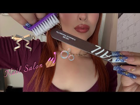 ASMR: Sister Does Your Nails 💅🏽✨ Hand Wash, Nail Clipping/Scrubbing, Rummaging - Salon RP