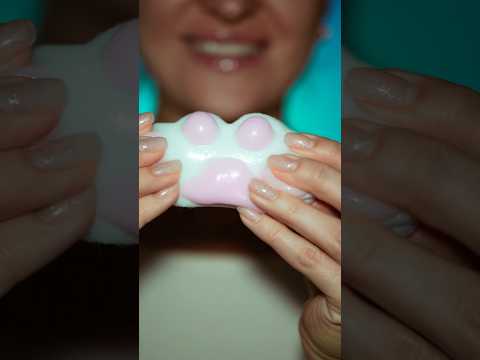 Unpack the Cat’s Paw with me 🐾 #asmr #shorts #asmrsquishy #catspaw #asmrwhisper #slime