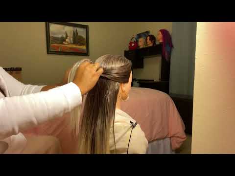 ASMR | Relaxing Hair Play| Hair Styling W/ Fresh Flower & Cute Accessories, Hairstyles Sound 🥰